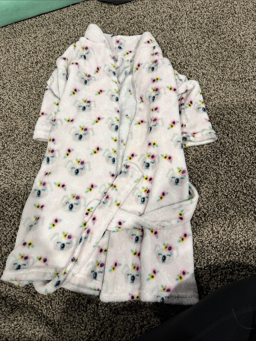 Toddler Cozy Pink Koala Print Kids Robe